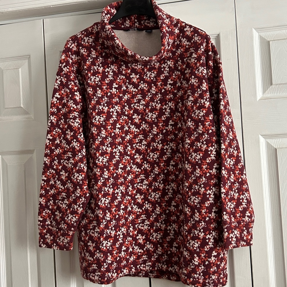 Lands’ End Cowl Neck Top 1X